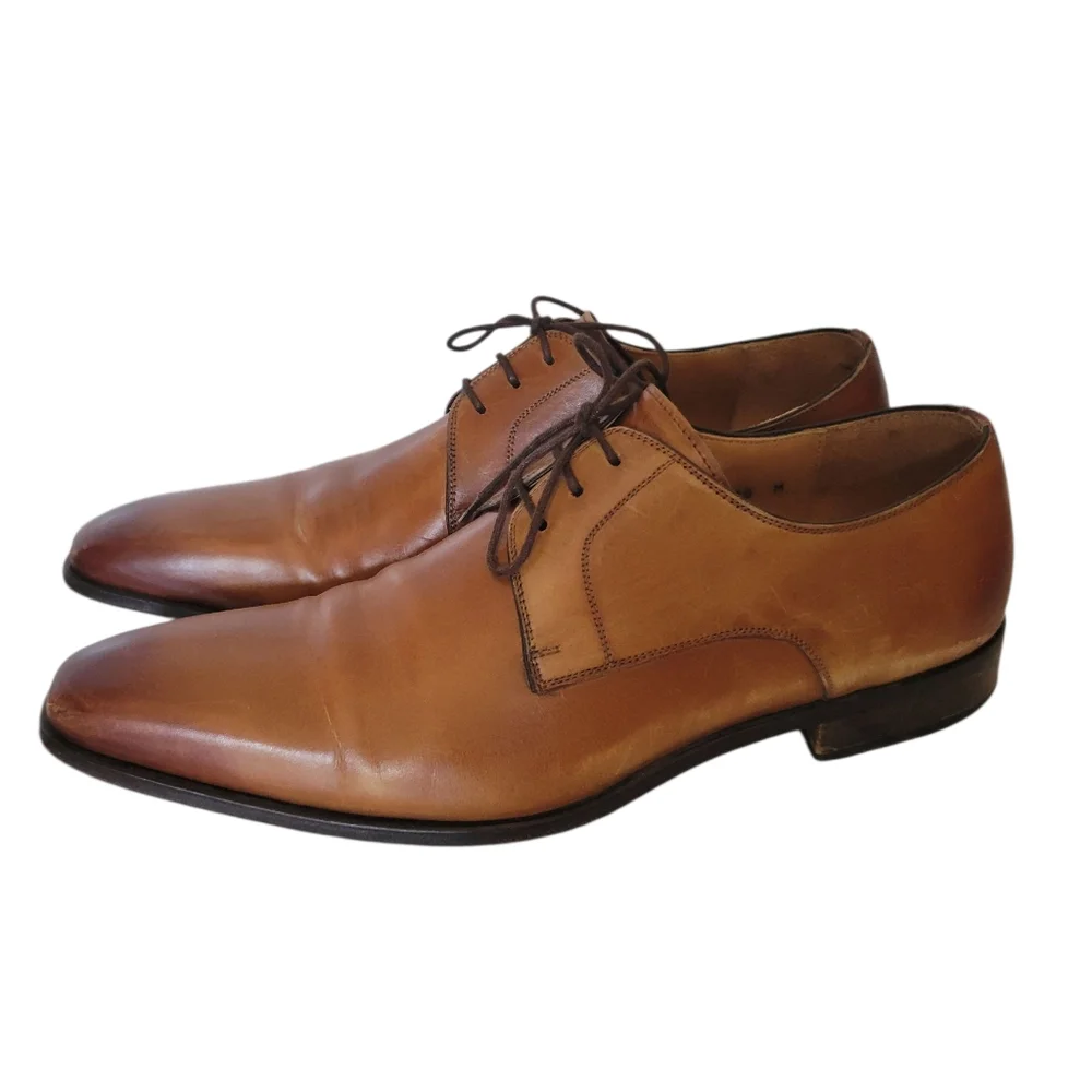 MAGNANNI Ombre Brown Leather Dress Shoes Made Spain 10M